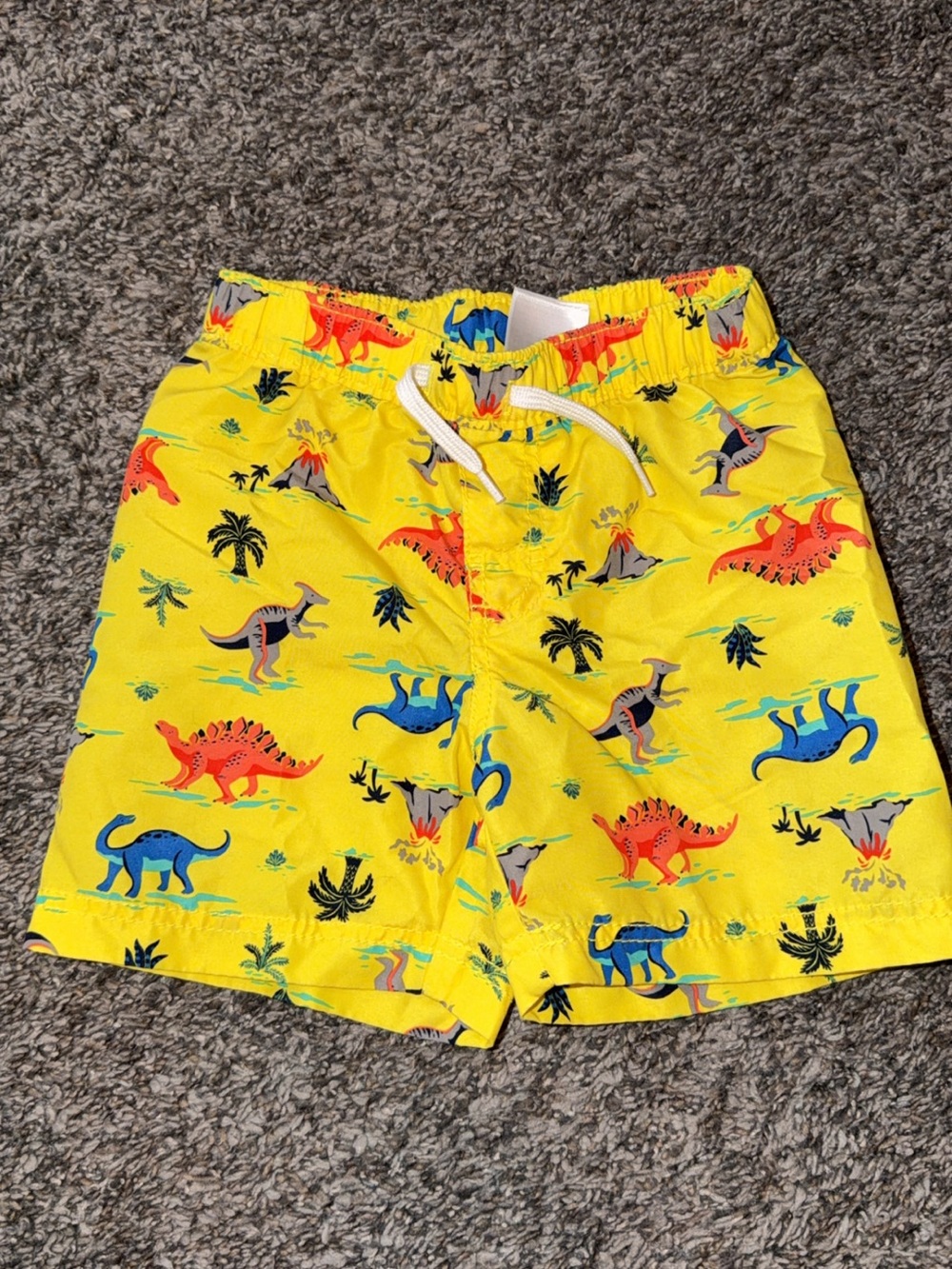 Old Navy Yellow Boys' Dinosaur Swim Trunks